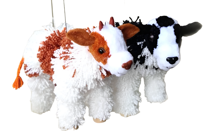 Cow Marionette - Medium - Assorted Colors